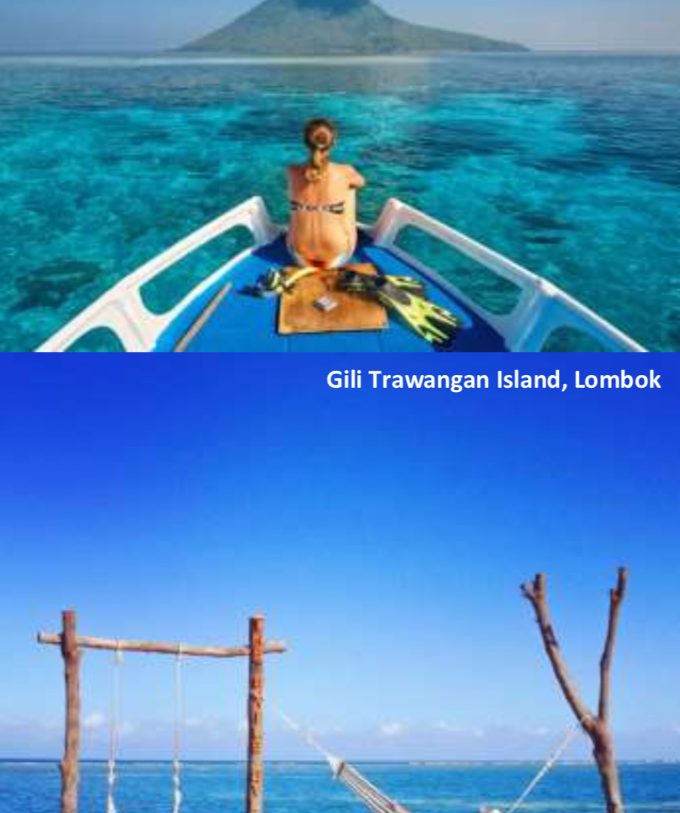 5 Days 4 Nights Lombok, Gili Trawangan, Gili Meno, Gili Air, Mount Rinjani National Park, Senggigi Beach, Pink Beach